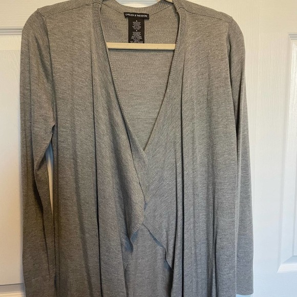 Chelsea & Theodore Open Front Lightweight Cardigan Duster Size S - Picture 6 of 9